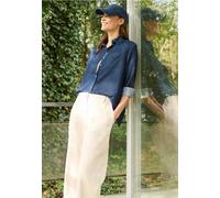 Cecil Damen Denim Look Baumwollhemdbluse in Blau, Gr: S