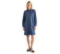 Cecil Damen Jeanskleid Denim-Look 58% Lyocell 42% Baumwolle V-Ausschnitt Knopfleiste M Blau