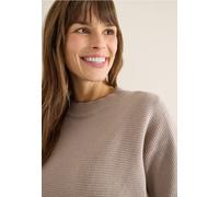Cecil Damen Dolman Strukturpullover in Beige, Gr: 3XL