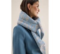 CECIL Damen 5706423 Dreieckstuch mit Zebramuster, Moonstone Blue Melange, Regular