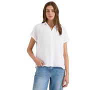 Kurzarmbluse CECIL, Damen, Gr. XXL (46), weiß, Web, 100% Leinen, unifarben, klassisch normal, Rundhals, Bündchen, Blusen, aus Leinen (85845960-XXL) weiß