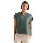 Cecil Kurzarmbluse Dropped Shoulder aus Leinenmix 55% Leinen/45% Viskose Rundhals S (38) just khaki