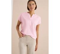 Cecil Damen Dropped Shoulder Bluse in Seersuckerqualität in Rosa, Gr: L