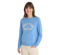 Sweatshirt CECIL, Damen, Gr. S (38), cloud blau, Web, 100% Baumwolle, unifarben, comfort fit, Rundhals, Bündchen, Sweatshirts Sweatshirt, aus reiner Baumwolle (71791528-S) cloud blau