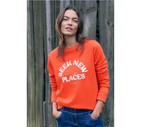 Cecil Damen Embroidery Sweatshirt in Orange, Gr: M