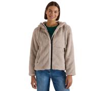 CECIL - Fake Fur Jacke mit Softshelldetails powder beige - Gr. - M