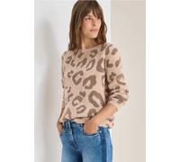 Cecil Damen Federgarn-Mix Leo Pullover in Beige, Gr: XL