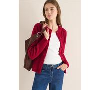 Cecil Damen Federgarn Ripp-Strickjacke in Rot, Gr: XXL