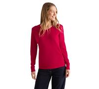 Strickpullover CECIL, Damen, Gr. XL (44), rot (granita rot), Strick, Obermaterial: 60% Baumwolle, 40% Viskose, casual, regular fit taillenbedeckt, V-Ausschnitt, Langarm Rippbündchen, Pullover, mit V-A