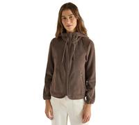 Cecil Damen Fleecejacke mit Hoodie in Beige, Gr: XXL