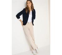 Kurzjacke CECIL, Damen, Gr. M (40), universal blau, Stoff, Obermaterial 1: 94% Polyester, 6% Elasthan; Obermaterial 2: 100% Polyester, unifarben, comfort fit normal, ohne Ausschnitt, Bündchen, Jacken 