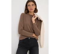 Cecil Damen Funnel Neck Shirt in Braun, Gr: XXL