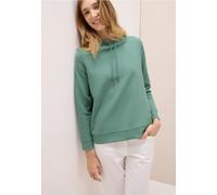 Cecil Damen Funnel Neck Strukturshirt in Grün, Gr: XXL