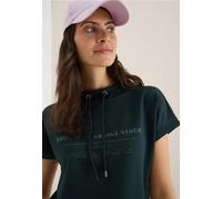 Cecil Damen Funnel Neck T-Shirt in Grün, Gr: L