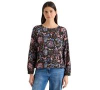 Langarmbluse CECIL, Damen, Gr. S (38), raw khaki, Stoff, 100% Viskose, gemustert, klassisch normal, Rundhals, Rippbündchen, Blusen, aus softer Viskose (91396939-S) raw khaki