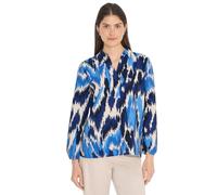 Langarmbluse CECIL, Damen, Gr. XXL (46), cloud blau, Stoff, 88% Viskose, 12% Polyamid, gemustert, klassisch normal, V-Ausschnitt, elastischer Bund, Blusen, mit Materialmix (24582820-XXL) cloud blau