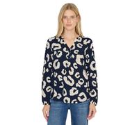 Shirtbluse CECIL, Damen, Gr. XL (44), urban dunkelblau, Stoff, 100% Viskose, gemustert, normal normal, Rundhals, elastischer Bund, Blusen, mit grafischem Muster (43271110-XL) urban dunkelblau