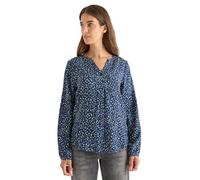 Shirtbluse CECIL, Damen, Gr. XL (44), urban dunkelblau, Stoff, 100% Viskose, gemustert, normal normal, Rundhals, elastischer Bund, Blusen, aus softer Viskose (98237137-XL) urban dunkelblau