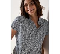 Cecil Damen Gemusterte Bluse in Blau, Gr: XXL