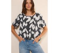 Cecil Damen Gemusterte Bluse in Grau, Gr: M