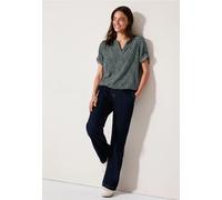 Kurzarmbluse CECIL, Damen, Gr. M (40), grün (slate khaki), Stoff, 100% Viskose, gemustert, klassisch normal, Rundhals, Bündchen, Blusen, aus softer Viskose (51322759-M) slate khaki