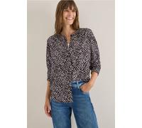 Cecil Gemusterte Langarmbluse – 100% Viskose, Rundhals – Lila, Gr. M