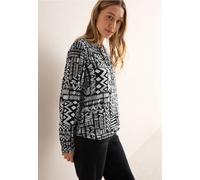 Langarmbluse CECIL, Damen, Gr. XXL (46), schwarz, Stoff, 100% Viskose, gemustert, normal normal, V-Ausschnitt, breiter Bund, Blusen, im lockeren Schnitt (47245767-XXL) schwarz