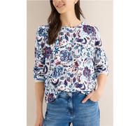 Cecil Damen Gemusterte Bluse in Weiß, Gr: XL