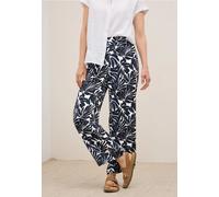 Cecil Damen Gemusterte Crepe Hose in Blau, Gr: XXL