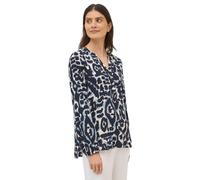 Cecil Gemusterte Tunika, Langarm, 100% Viskose, All-Over-Print, urban dunkelblau, Gr. S (38)