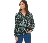 Langarmbluse CECIL, Damen, Gr. S (38), ink grün, Web, Obermaterial: 100% Viskose, bedruckt, casual, regular fit taillenbedeckt, Rundhals, Langarm elastischer Bund, Blusen, mit All-Over Print (54839428