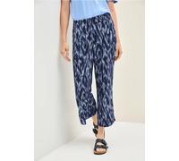 Cecil Damen Gemusterte Wide Leg Hose in Blau, Gr: XXL