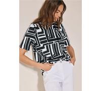 Cecil Two Tone Printed Hoody universal Blue S