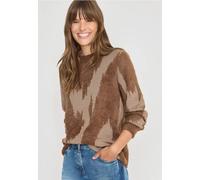 CECIL Damen 3016910 Gemusterter Pullover, Mocha Caramel, L
