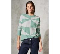 Cecil Damen Gemusterter Pullover in Grün, Gr: L