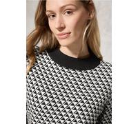 Strickpullover CECIL, Damen, Gr. XXL (46), schwarz, Stoff, 50% Viskose, 28% Polyester, 22% Nylon, gemustert, casual, normal normal, hoch geschlossener Ausschnitt, Langarm Bündchen, Pullover, mit Turtl