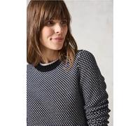 Cecil Damen Gemusterter Strickpullover in Schwarz, Gr: XL