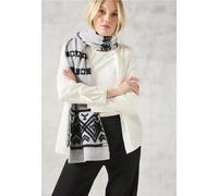 CECIL Damen B572592 Gemusterter Strickschal, Smooth Silver Melange, A