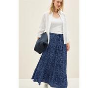 Cecil Damen Gemusterter Volant-Rock in Blau, Gr: XS