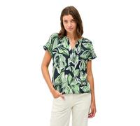 Kurzarmbluse CECIL, Damen, Gr. XXL (46), grün (ink grün), Stoff, 100% Viskose, gemustert, normal normal, Rundhals, Umschlagbund, Blusen, aus softer Viskose (93970133-XXL) ink grün