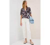 CECIL Damen 3411886 Gemustertes Blusenshirt, Mulberry red, X-Large