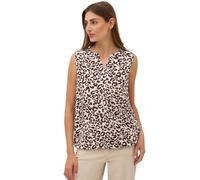 Blusentop CECIL, Damen, Gr. XL (44), rot (mulberry rot), Stoff, 100% Viskose, bedruckt, klassisch normal, Rundhals, abgesteppt, Blusen, mit Elastiksaum (56217362-XL) mulberry rot