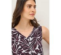 Cecil Blusentop Gemustert – 100% Viskose, ärmellos, V‑Ausschnitt – Rot, Gr. L