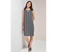 CECIL Damen B144416 Gemustertes Jersey-Kleid, Universal Blue, XL