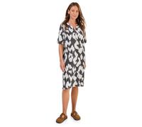 Printed Split Neck Dress XS
