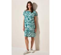 Cecil Linen_LI/CV 2 Color Print Dress Green Lagoon M