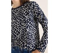 Cecil Damen Gemustertes Langarmshirt in Blau, Gr: L