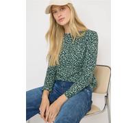 Cecil Damen Gemustertes Langarmshirt in Grün, Gr: L