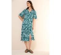 Cecil Damen Gemustertes Leinenmix-Kleid in Grün, Gr: XL