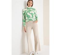 Cecil Damen Gemustertes Melange Shirt in Grün, Gr: XS